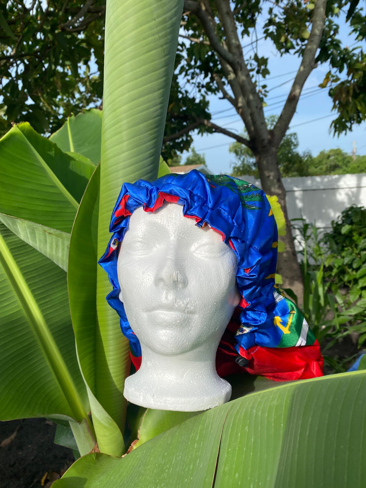Haitian Flag long Reversible Bonnet - 3kingsmerch -