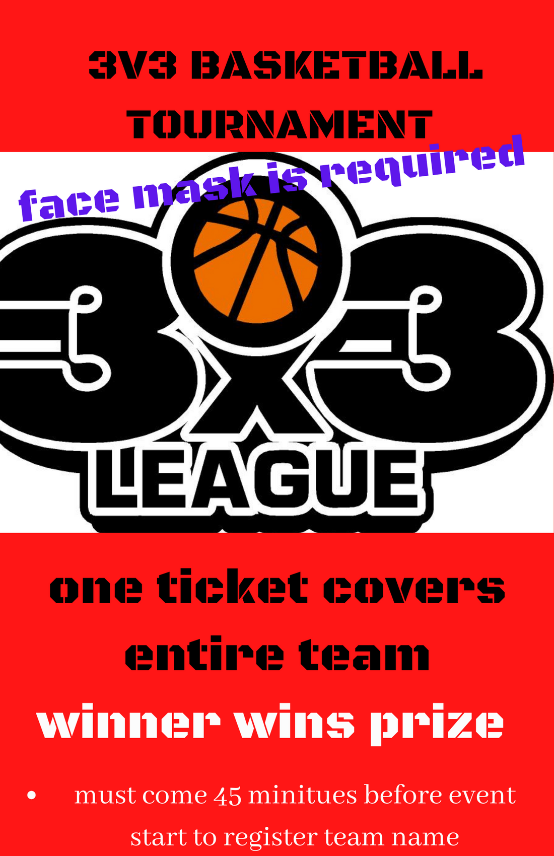 3v3 Basketball Tournament Registration