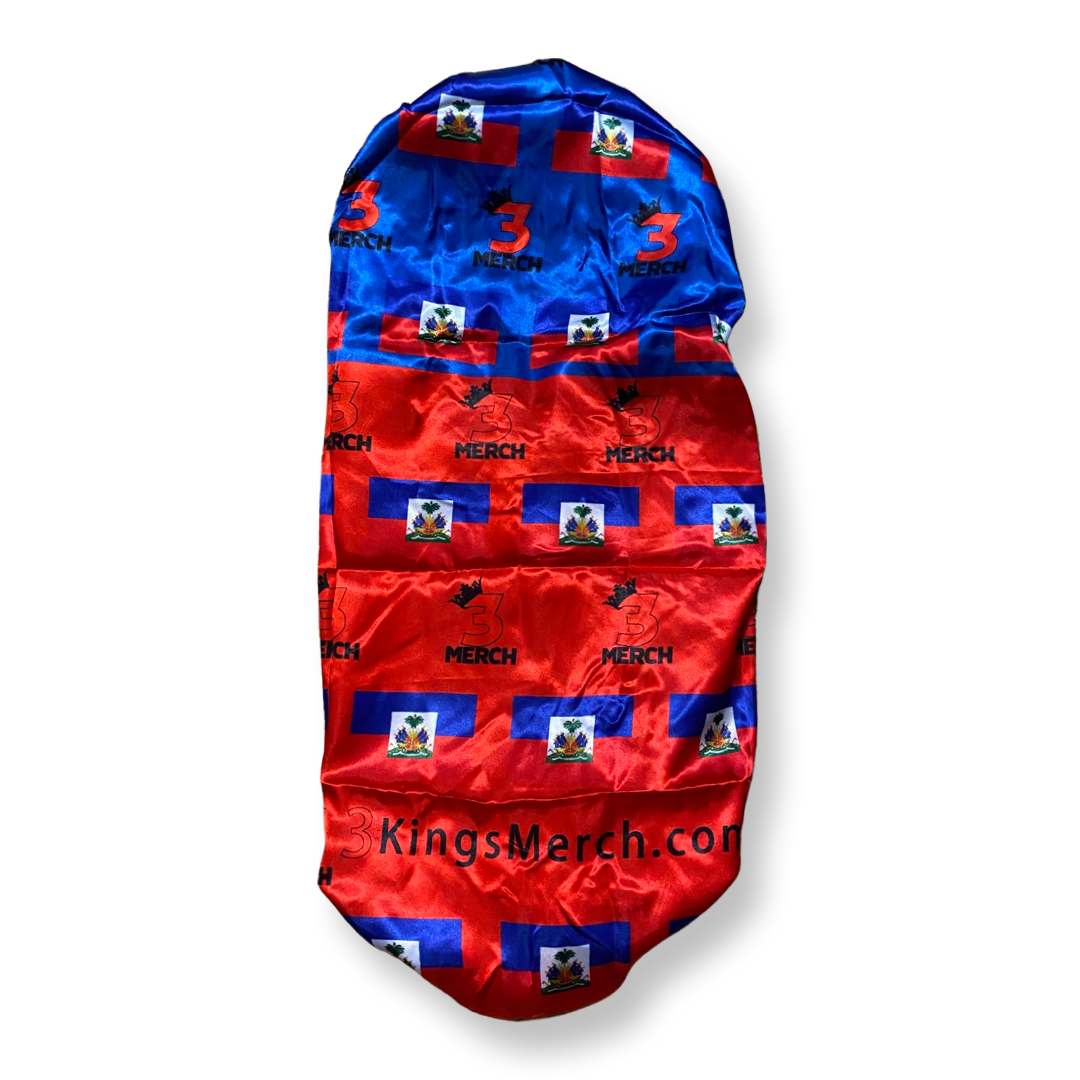 Haitian Flag long Reversible Bonnet - 3kingsmerch -