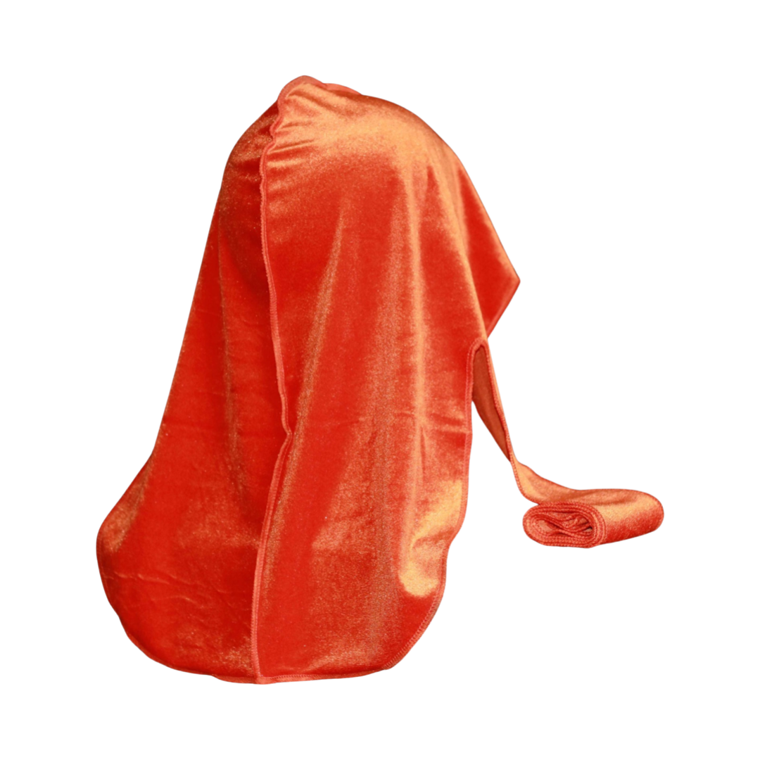 Orange Velvet Durag - 3kingsmerch -