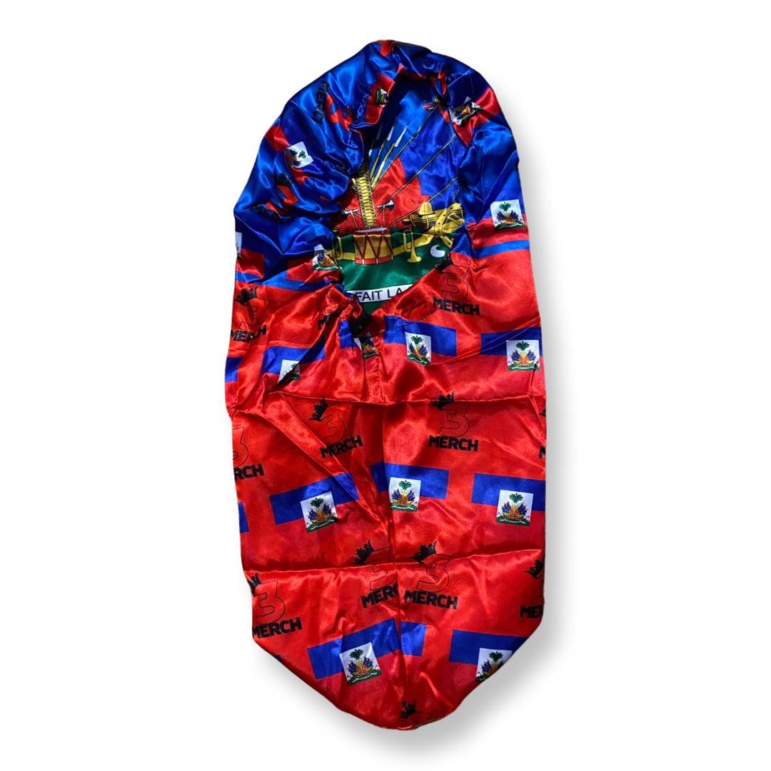 Haitian Flag long Reversible Bonnet - 3kingsmerch -