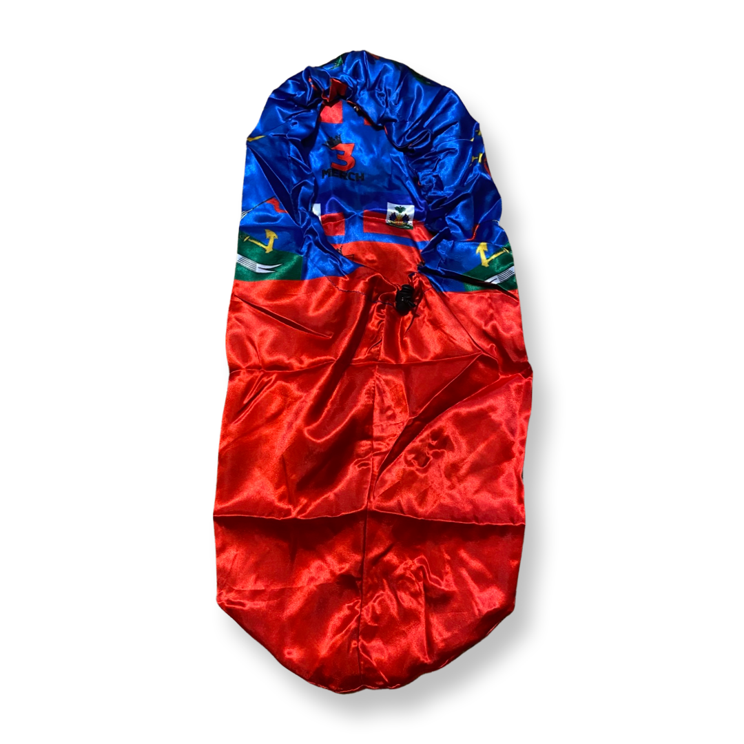 Haitian Flag long Reversible Bonnet - 3kingsmerch -